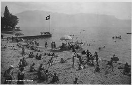 VEVEY → Corseaux-Plage, Fotokarte Ca.1950 - Corseaux