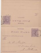 Victoria Entier Postal Double 1890 - Lettres & Documents