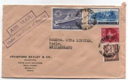 India/Switzerland AIRMAIL COVER SHIP 1969 - Airmail