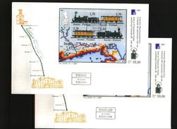 Finland 1987 Michel Block 3  8x FDC With Postmarks From All Stations On The Railways Line Scarce - Cartas & Documentos