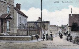 91 - ESSONNE - LARDY - Rue Du Bourbier - Carte Toilée - Colorisée - Très Bon état - Lardy