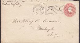 United States Postal Stationery Ganzsache Entier Slogan Flamme 'Flag' OGDENSBURG 1901 WANTACH Received Cds. (2 Scans) - 1901-20