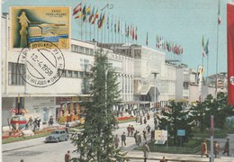 Saint Marin Carte Maximum 1958 Fiera De Milano - Briefe U. Dokumente