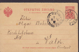 Russia Empire Postal Stationery Ganzsache Entier 3 Kopek  Fragekarte 1903? To LIVLAND (2 Scans) - Ganzsachen