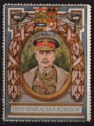 WWI WW1 World War HEROES HERO - Label Cinderella Vignette -  Canada / Great Briatain - Soldier General Edwin Alderson - WO1
