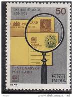 India MNH 1979,  Centenery Of Postcard, Post Cards, Postal Stationery. QV & Elephant Motif - Nuovi