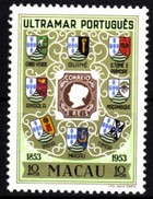 Portugal Macau 1953  MiNr. 404 **/ Mnh ; 100 Jahre Portugiesische Briefmarken - Unused Stamps