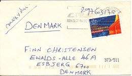 Luxembourg Cover Sent To Denmark 2003 Single Franked - Lettres & Documents