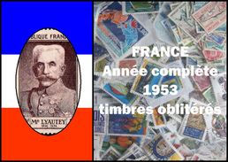 France Année Complète 1953 Oblitérés Cachets à Date - 1950-1959