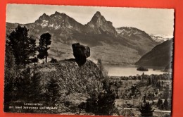 NED-23   Lauerzersee  Mit Insel Schwanau Und Mythen. Gelaufen In 1953. - Lauerz