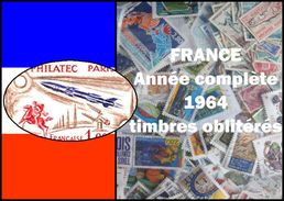 France Année Complète 1964 Oblitérés Cachets à Date - 1960-1969