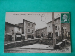 RHONE-GRIGNY-LA PLACE DE LA FONTAINE  ED A DAVID - Grigny