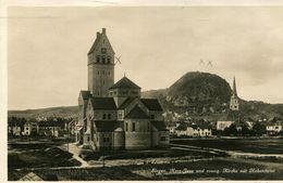 Singen - Herz-Jesu Und Evang. Kirche Mit Hohentwiel 1927 (001385) - Singen A. Hohentwiel