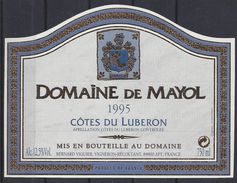 ETIQUETTE DOMAINE De MAYOL 1995 - CÔTE Du LUBERON - Vino Rosso