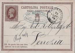 CHIARAVALLE - Venezia → Cartolina Postale 1876 (Dieci Centesimi) Val.Mettler & Co. ►RRR◄ - Entero Postal