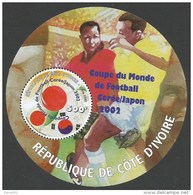 Côte D'Ivoire Ivory Coast 2002 World Cup Football Japan Korea Miniature Sheet YT BF 36 Michel 1297 Mint MNH - 2002 – Corea Del Sud / Giappone