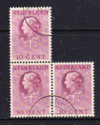 Netherlands 1951 Cour International De Justice 3v Used (stamps With Full Gum) (36735D) - Servicios