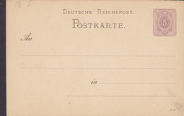 Germany Deutsche Reichspost Postal Stationery Ganzsache Entier 5 Pf. (6 83) P 12/01 Unused - Postcards