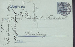 Deutsches Reich Postal Stationery Ganzsache Entier 2 Pf. Germania P 63 M. Wz. KONSTANZ 1902 Locally Sent (2 Scan - Cartoline