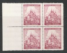 Bohemia & Moravia 1939, German Occupation, Block 1K, Château Prague, Scott # 30,VF MNH** - Unused Stamps