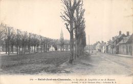 CPA  60 SAINT JUST EN CHAUSSEE LA PLACE DE LARGILLIERE ET RUE DE BEAUVAIS - Saint Just En Chaussee