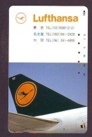 Télécarte  JAPON * LUFTHANSA   (2265) * Phonecard JAPAN * Airplane * Flugzeug AVION * AIRLINES * - Avions