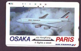 Télécarte  JAPON * AIR FRANCE * OSAKA - PARIS   (2268) * Phonecard JAPAN * Airplane * Flugzeug AVION * AIRLINES * - Avions