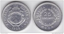 Costa Rica 25 Céntimos 1.983/89 Aluminio KM#188.3 MBC       T-DL-10.260 - Costa Rica