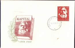 YUGOSLAVIA - JUGOSLAVIA - KARL  MARX -  BOOK CAPITAL  - FDC -1968 - Karl Marx