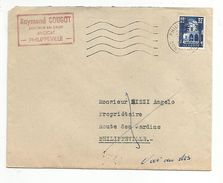 ALGERIE OBLITERATION SUR LETTRE A EN TETE DE PHILIPPEVILLE DU 15/1/1955 - Covers & Documents