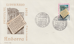 Enveloppe  FDC  1er  Jour   ANDORRE  ANDORRA   Acte  De  Consécration   Cathédrale  D' URGEL    1975 - Autres & Non Classés