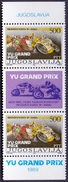 YUGOSLAVIA - JUGOSLAVIJA - WORLD CHAMP. MOTORBIKE  GROBNIK  - **MNH - 1989 - Motorbikes