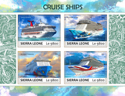 SIERRA LEONE 2017 ** Cruise Ships Kreuzfahrtschiffe Bateaux De Croisière M/S - OFFICIAL ISSUE - DH1735 - Ships