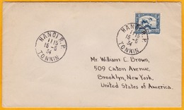 1934 - Lettre  De Hanoi RP (Tonkin, Indochine) Vers New York  (USA) Via Haiphong - Lettres & Documents