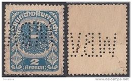 242  Austria 1920  Perforè Perfin Perforato " W.B.V. "  Osterreich - Perfins