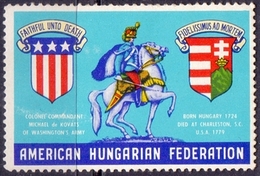 USA - HUNGARY - MAGYARORSZAG - AMERICAN HUNGARIAN FEDERATION - Colonel M. KOVATS Died Batle At Charleston 1779 - **MNH - Unabhängigkeit USA