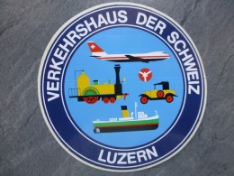 AVIATION Autocollant Verkehrshaus Der Schweiz, LUZERN  ; Ref  704 VP 35 - Aufkleber