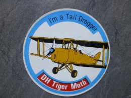 AVIATION Autocollant I'm A Tail Dragger, DH, Tiger Moth  ; Ref  730 VP 35 - Stickers