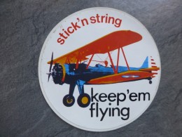 AVIATION Autocollant Stick String, Keep'em Flying  ; Ref  731 VP 35 - Stickers