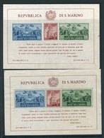 WORLD MINIATURE OR SOUVENIR SHEETS Range Of UM Or M In A Stock Book, Noted - San Marino 1945 Govt Palace Perf & Imperf M - Andere & Zonder Classificatie
