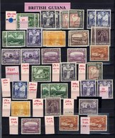 BRITISH GUIANA 1938-52 Set Incl. Perf Variations, BRITISH HONDURAS 1938 Set. (53) Cat. £1120 - Sonstige & Ohne Zuordnung