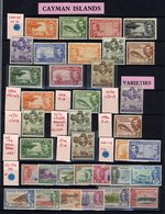 CAYMAN ISLANDS 1938 Set + Some Perf Variations, 1950 Set M. (35) Cat. £270 - Other & Unclassified