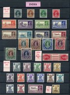 INDIA 1937-40 Set M (top Three Vals UM), 1940 Set M, OFFICIALS 1937-39 Service Set M/UM, 1939 Service Set UM. (53) Cat. - Otros & Sin Clasificación