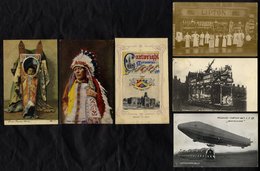 MISCELLANEOUS ACCUMULATION Of Cards In A Shoe Box (mainly GB). Noted - Comic, War Time, North American Indians, Royalty, - Unclassified