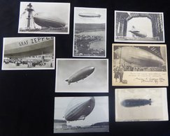 AIRSHIPS Collection Of Postcards Written Up On Leaves Incl. Passengers Boarding, At Anchormast, Take Off, In Flight, Ove - Otros & Sin Clasificación