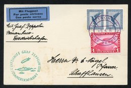 1932 April 9th Second South American Flight Card, Franked 20pf Air & 1m Zeppelin From The Return Leg Of The Flight From - Other & Unclassified