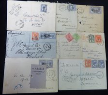 1901-07 Envelopes (11) To Tattersall's In Hobart, All With The Usual Spike Holes & Other Faults, Plus A Postcard To Scot - Andere & Zonder Classificatie