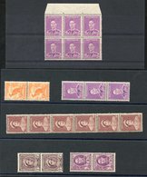 1937-49 ½d Coil Pair UM, SG.179b, 1d Coil Strip Of Six, SG.181a, 2d Coil Strip Of Three UM, SG.185, 2d Top Marginal UM B - Autres & Non Classés