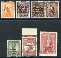 BRITISH COMMONWEALTH FORCE (Japan) 1945-47 Optd Set UM, SG.J1/J7. (8) Cat. £190 - Other & Unclassified