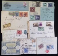 1920's-30's Covers & Cards Incl. Several With Czech Dues, Interesting Frankings & Cancellations, Currency Control Item, - Sonstige & Ohne Zuordnung